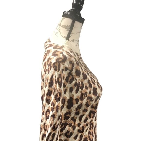 A New Day Leopard Print Cream Brown Women's Small - Picture 8 of 12